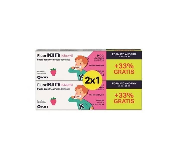 Pasta dental infantil FluorKin 2x1 - Imagen 1